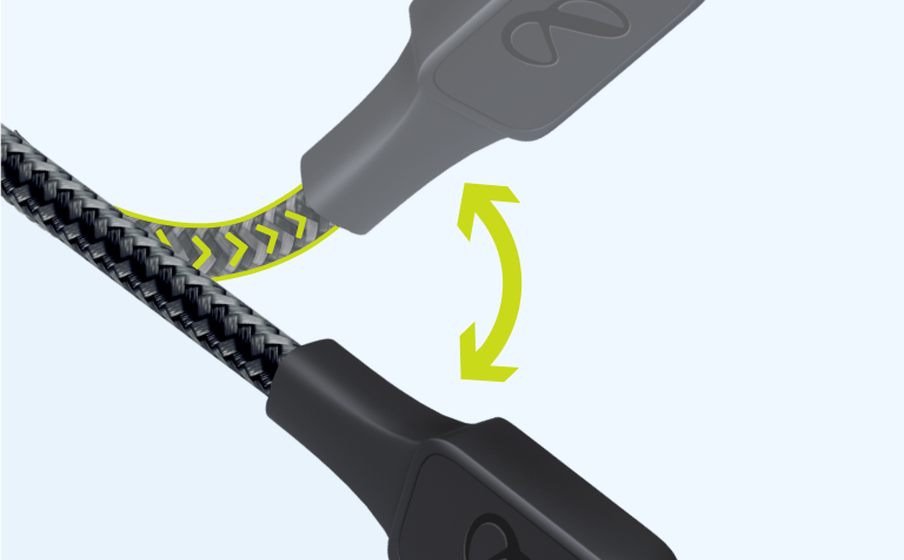 InstantConnect USB-A to USB-C Ontworpen om lang mee te gaan, met een levensduur van 35.000 buigingen - Image