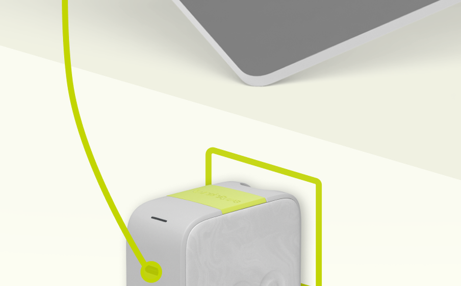 InstantCharger 100W 4 USB Snel opladen van laptops met USB-C - Image