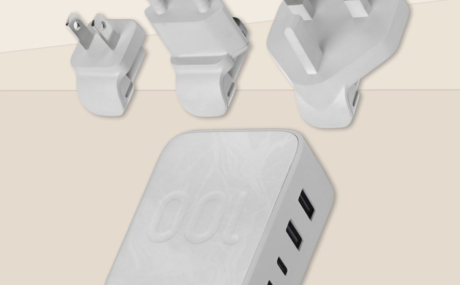 InstantCharger 100W 4 USB Verwisselbare reisstekkers - Image