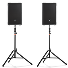 JBL IRX112BT Speakers + Stands Bundle