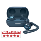 JBL Reflect Flow Pro - Blue - Waterproof true wireless Noise Cancelling active sport earbuds - Hero