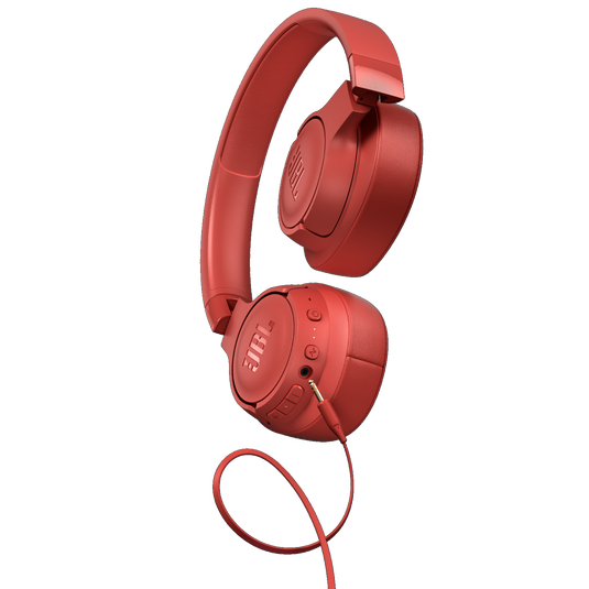 JBL Tune 750BTNC - Coral Orange - Wireless Over-Ear ANC Headphones - Left image number null