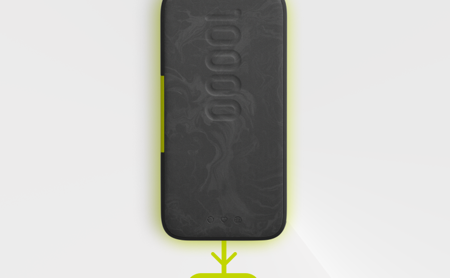 InstantGo 10000 Built-in Lightning Cable Slim opladen via pass-through - Image
