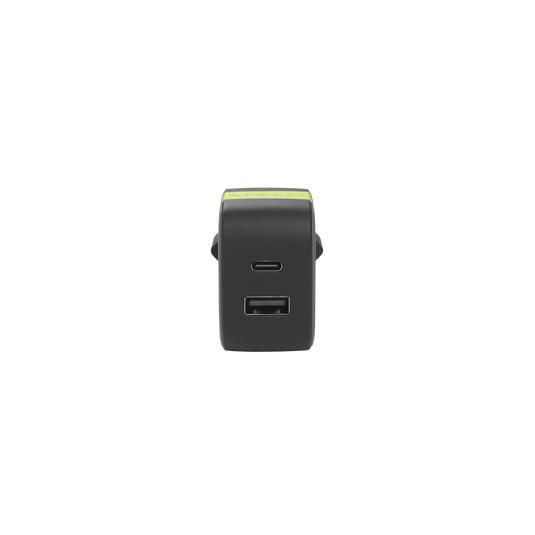 InstantCharger 30W 2 USB - Black - Compact USB-C and USB-A PD charger - Back image number null