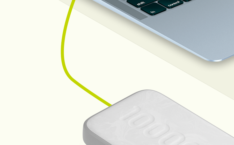 InstantGo 10000 Built-in USB-C Cable Snel opladen van laptops met USB-C - Image