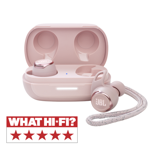 JBL Reflect Flow Pro - Pink - Waterproof true wireless Noise Cancelling active sport earbuds - Hero image number null