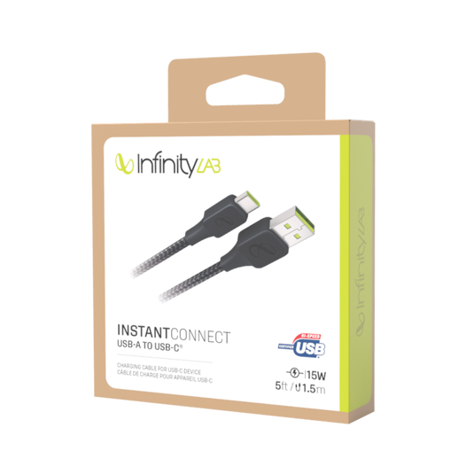 InstantConnect USB-A to USB-C - Black - Charging cable for USB-C device - Detailshot 5 image number null