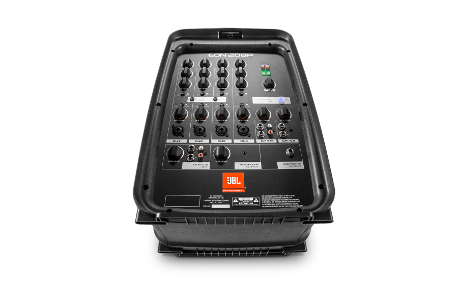 JBL EON208P Ingebouwde 8-kanaals mixer met ingang voor microfoons, gitaren en line-level bronnen. - Image